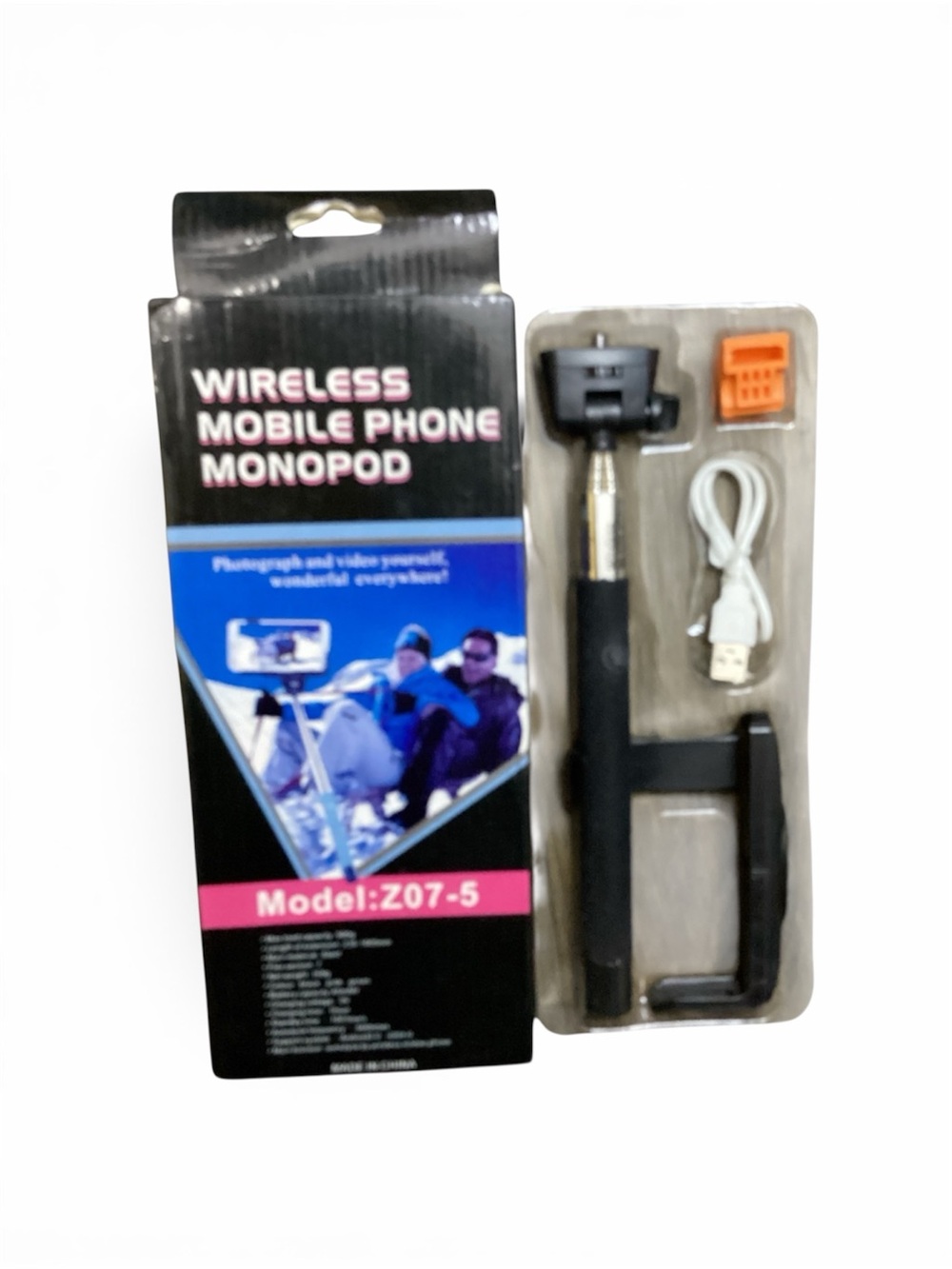 Wireless Mobile Phone Monopod Selfie Stick - Black